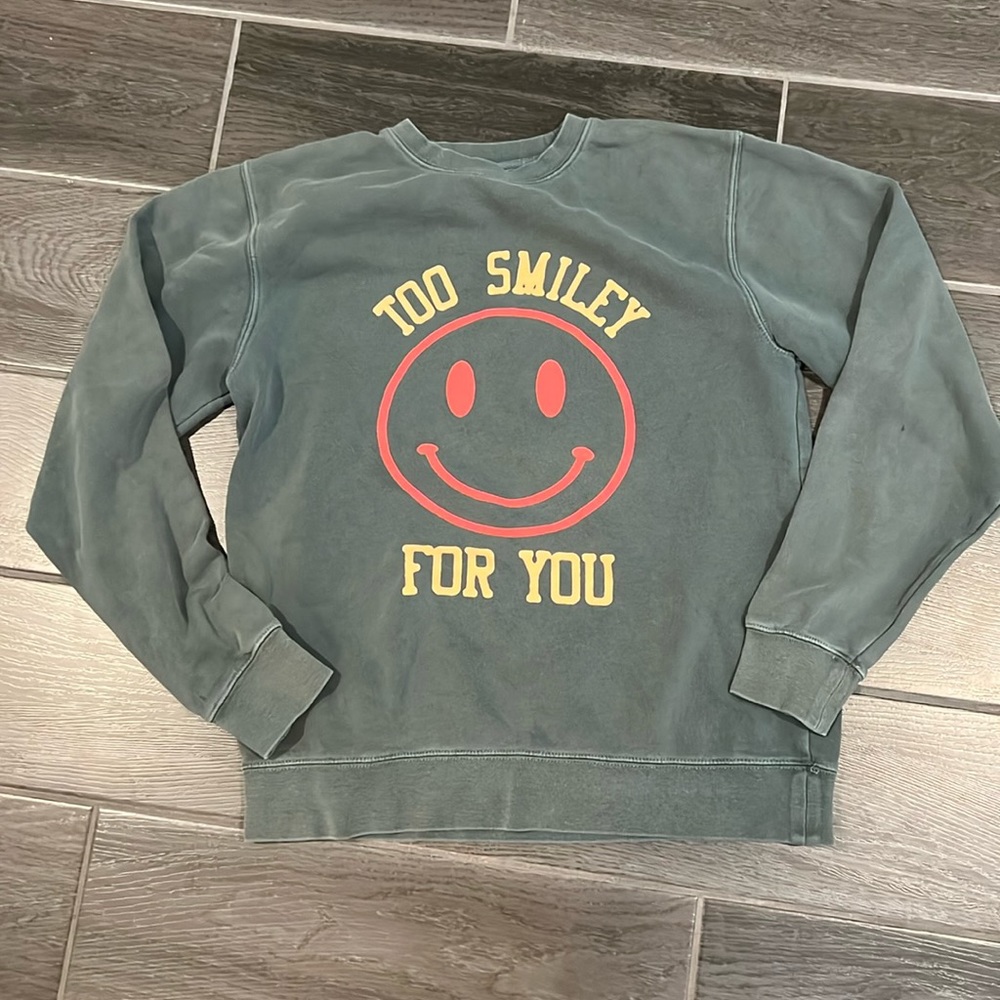 Addison Rae well loved “Too Smiley For You” sweatshirt size S
